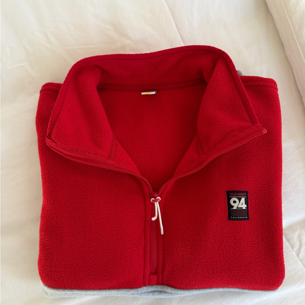 Old Navy Quarter Zip in Bold Red